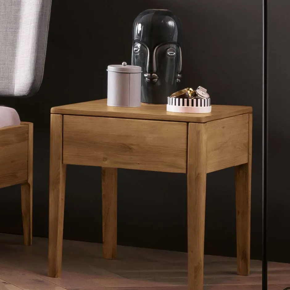 Doppelbetten|Massivholzbetten*Pharao24 Wildeiche Doppelbett Lannla