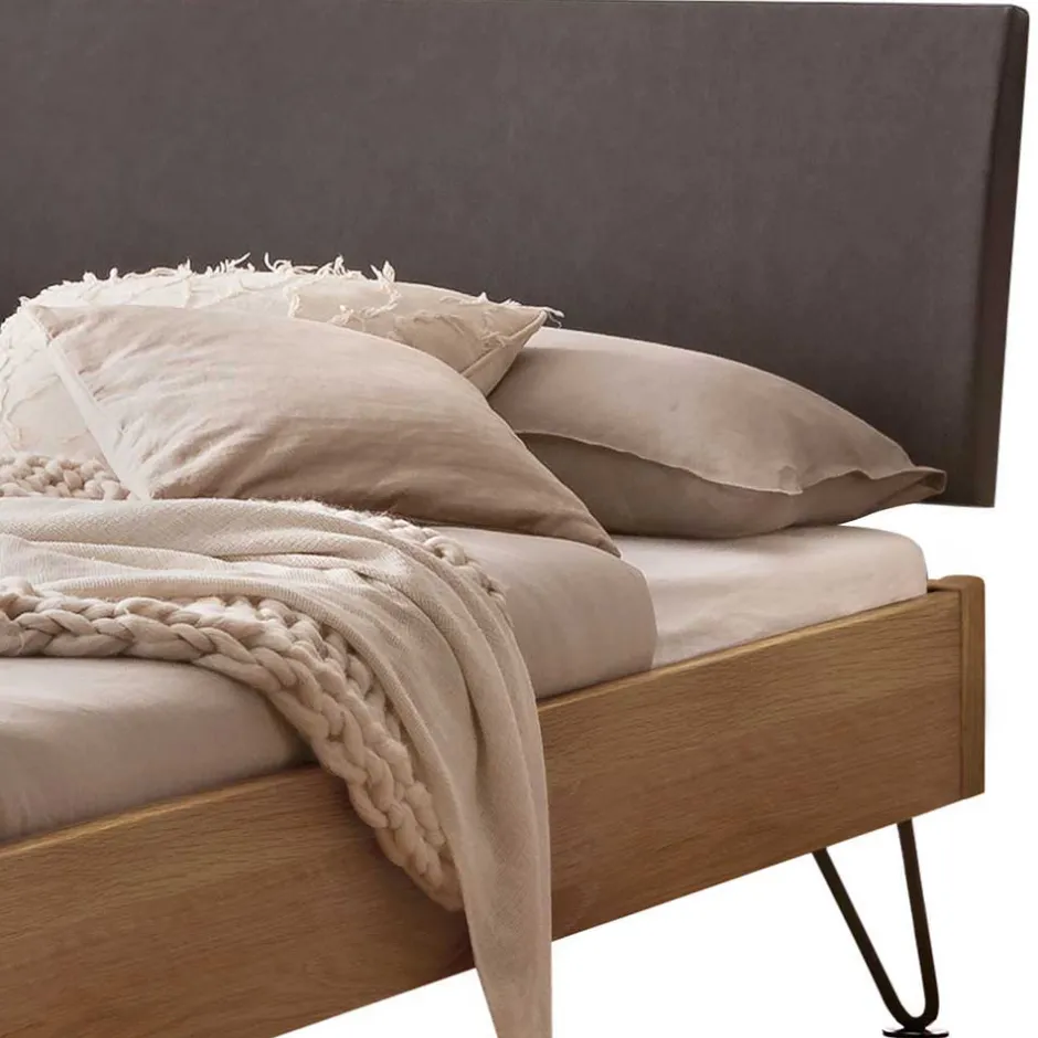 Pharao24 Wildeiche Doppelbett modern Viko> Doppelbetten|Massivholzbetten