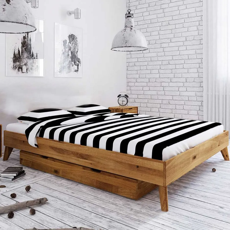 Pharao24 Wildeiche Einzelbett Vinial> Einzelbetten