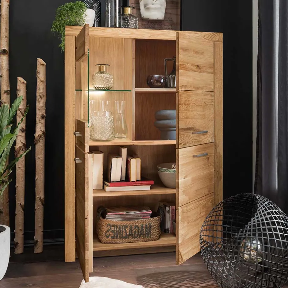 Highboards|Highboards*Pharao24 Wildeiche Highboard Divrina