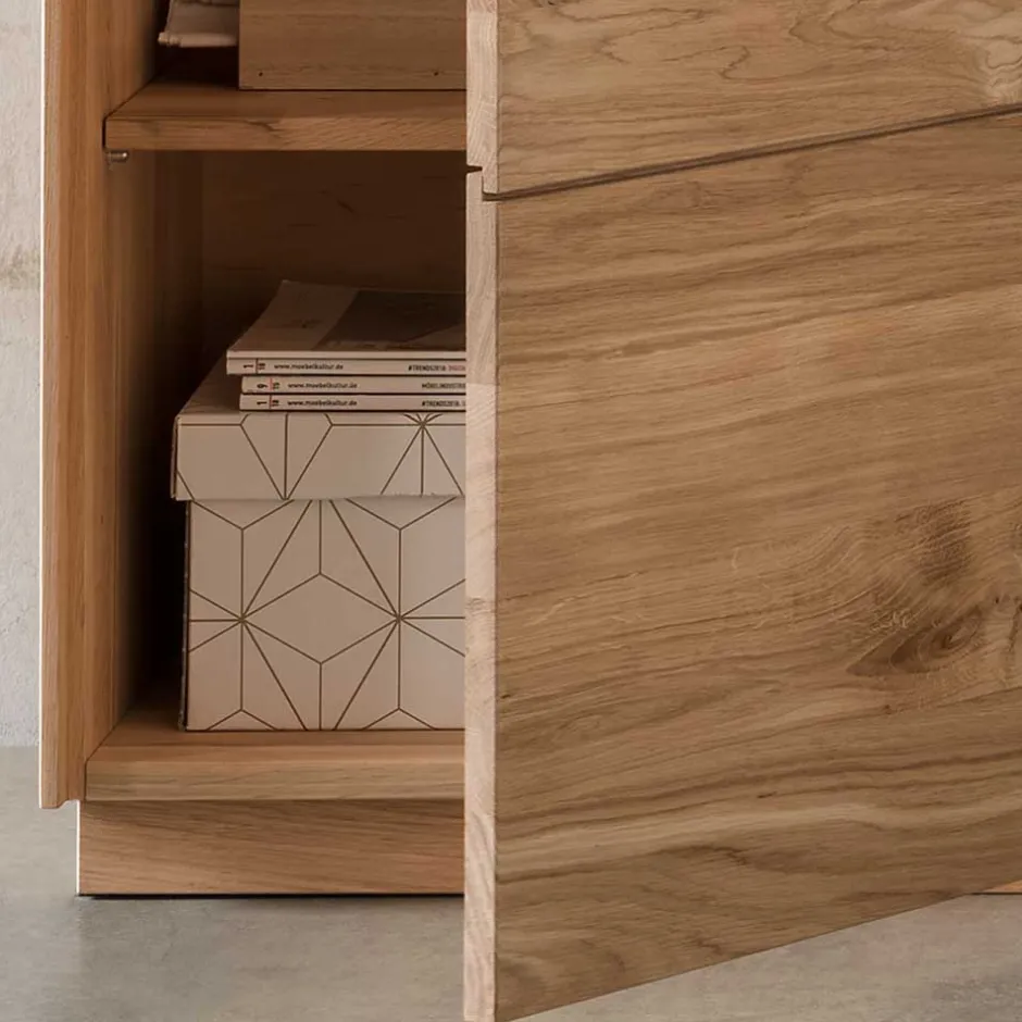 Pharao24 Wildeiche Highboard Onitos> Wohnzimmerschrank|Stauraumvitrinen