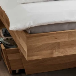 Pharao24 Wildeiche Holzbett Spaniav> Funktionsbetten|Schubkastenbetten