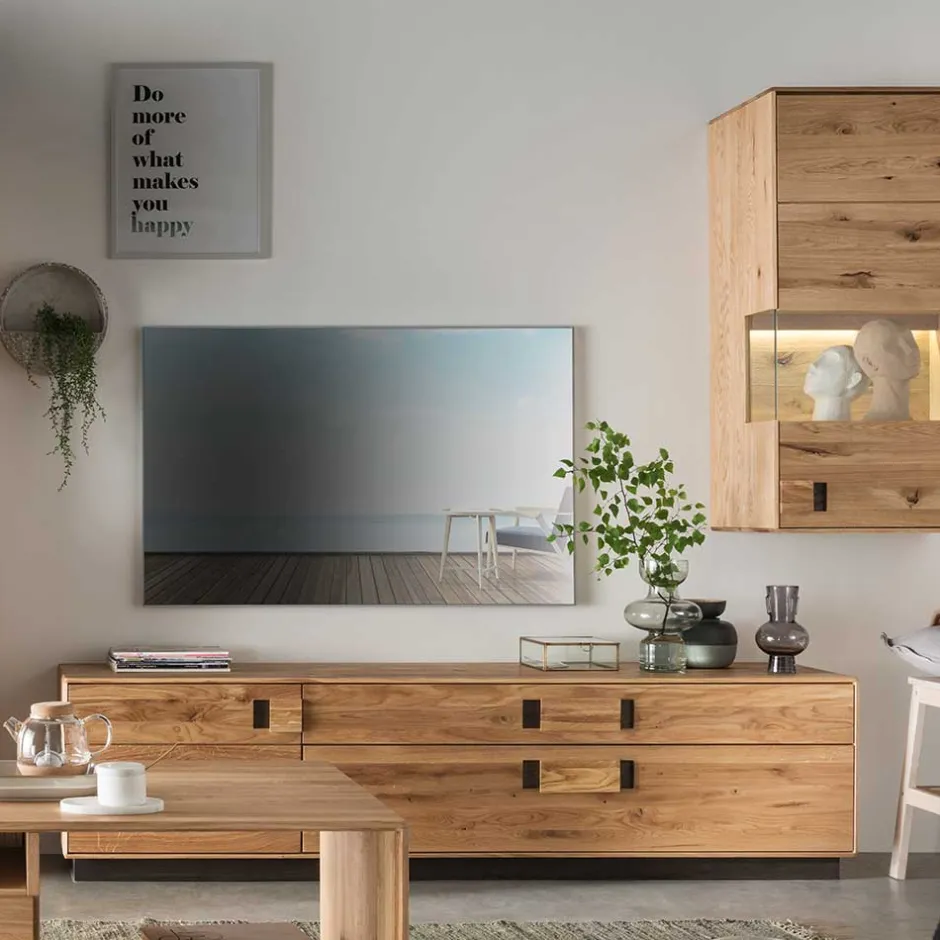 Pharao24 Wildeiche Lowboard Seldran> Fernsehtische|Lowboards