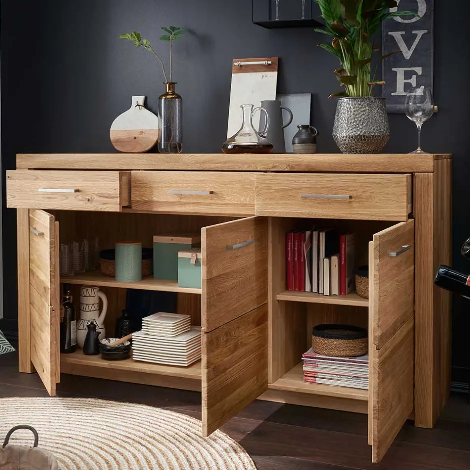 Pharao24 Wildeiche Sideboard Divrina> Massivholzmöbel|Küchenkommode