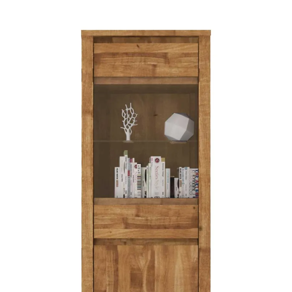 Stauraumvitrinen*Pharao24 Wildeiche Vitrine Rameira