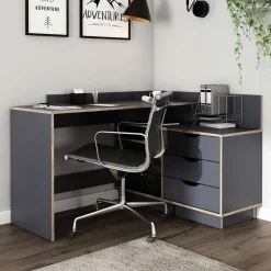 Computertische|Jugendschreibtische*Pharao24 Winkelschreibtisch Enorica