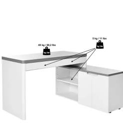 Computertische|Jugendschreibtische*Pharao24 Winkelschreibtisch Hajelua