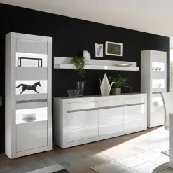 Wohnzimmerschrank|Wohnwand 350 Cm*Pharao24 Wohnkombination Novinza