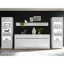 Wohnzimmerschrank|Wohnwand 350 Cm*Pharao24 Wohnkombination Novinza