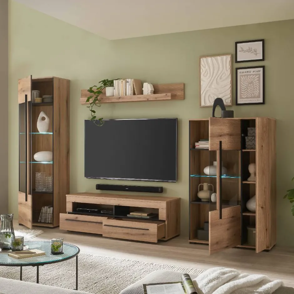 Pharao24 Wohnwand Cemutra> Wohnwand 300 Cm|Moderne Wohnwände