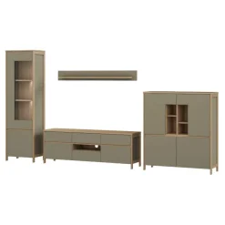 Wohnwand 350 Cm*Pharao24 Wohnwand Fine