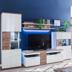 Wohnzimmerschrank|Wohnwand 300 Cm*Pharao24 Wohnwand Gazino