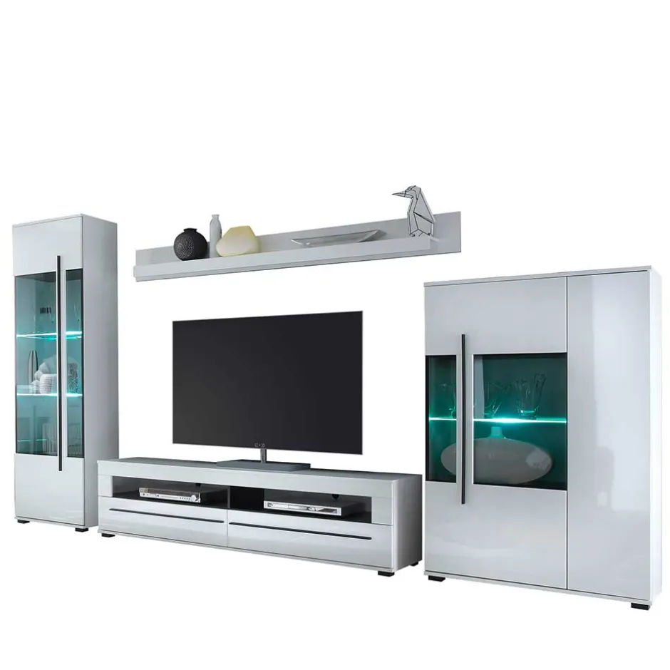 Pharao24 Wohnwand Lorainas> Wohnzimmerschrank|Wohnwand 350 Cm