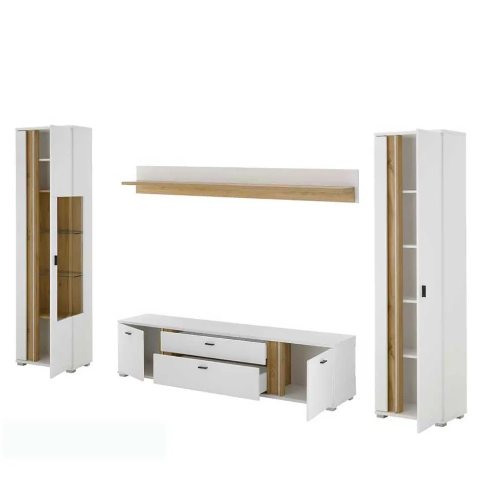 Pharao24 Wohnwand Luzillo> Wohnwand 300 Cm|Moderne Wohnwände