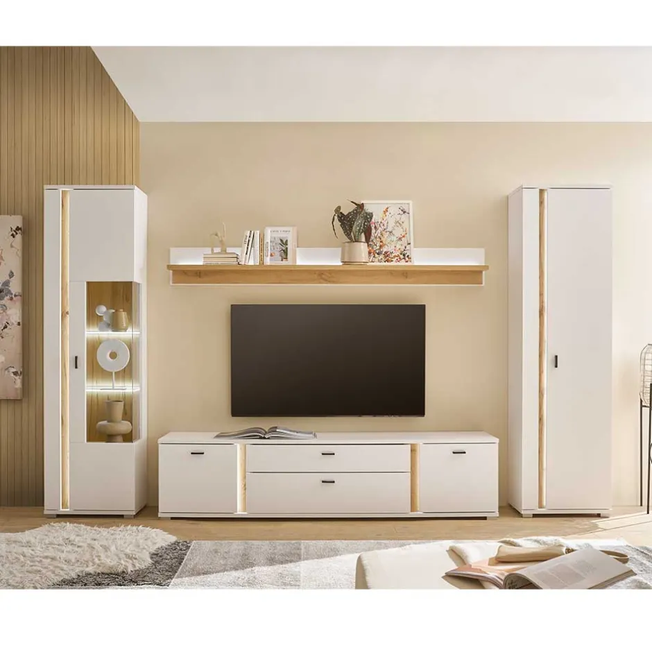 Pharao24 Wohnwand Luzillo> Wohnwand 300 Cm|Moderne Wohnwände