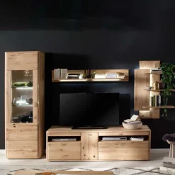 Moderne Wohnwände|Wohnwand 300 Cm*Pharao24 Wohnwand massiv Drascana