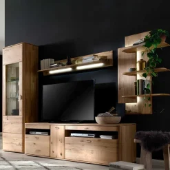 Moderne Wohnwände|Wohnwand 300 Cm*Pharao24 Wohnwand massiv Drascana