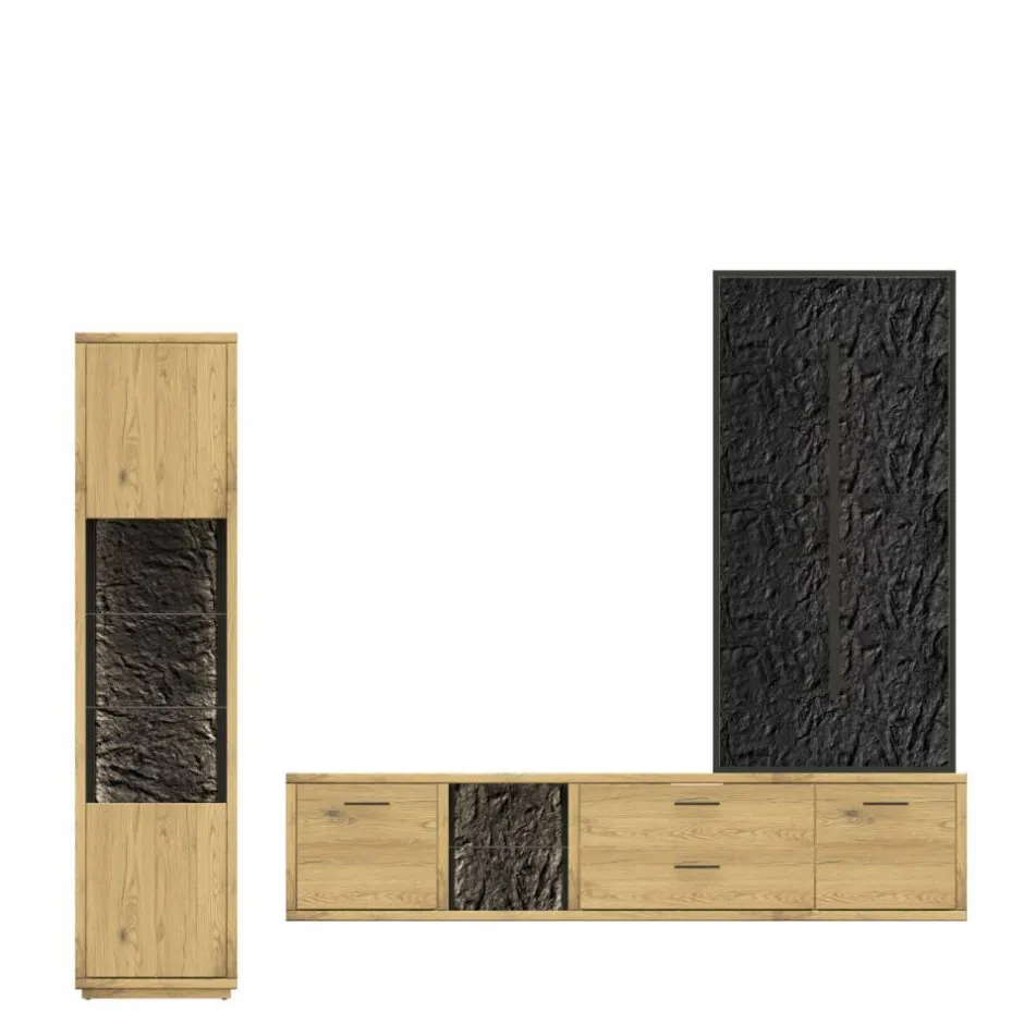 Pharao24 Wohnwand Massivholz Ostoro> Moderne Wohnwände|Wohnwand 250 Cm