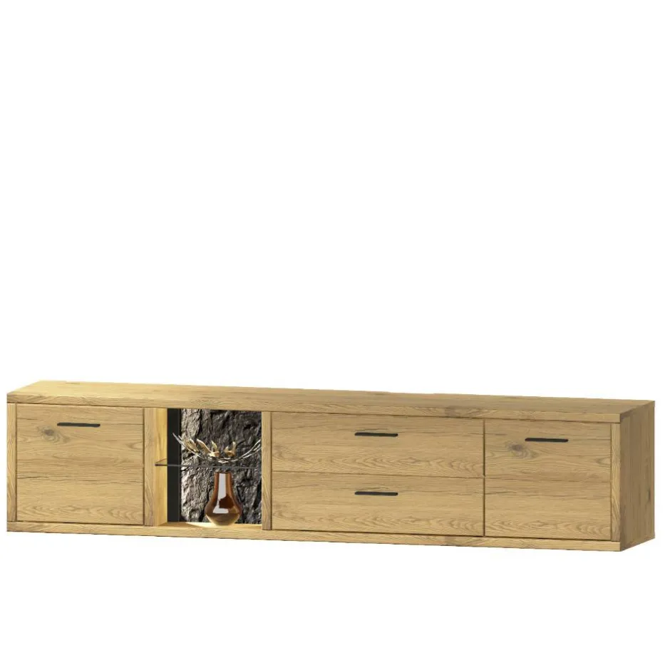 Pharao24 Wohnwand Massivholz Ostoro> Moderne Wohnwände|Wohnwand 250 Cm