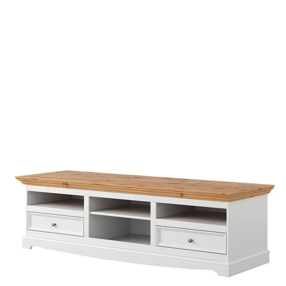 Pharao24 Wohnwand Massivholz Renero> Wohnzimmerschrank|Wohnwand 350 Cm