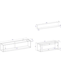 Moderne Wohnwände|Wohnwand 250 Cm*Pharao24 Wohnwand mit Schreibplatz Rascian