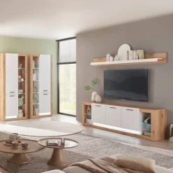 Moderne Wohnwände|Wohnwand 350 Cm*Pharao24 Wohnwand modern Asprecca