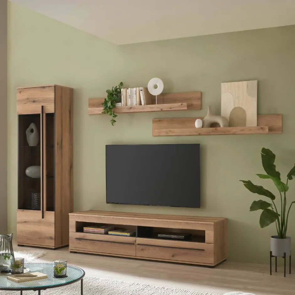 Wohnwand 250 Cm|Moderne Wohnwände*Pharao24 Wohnwand modern Cemutra