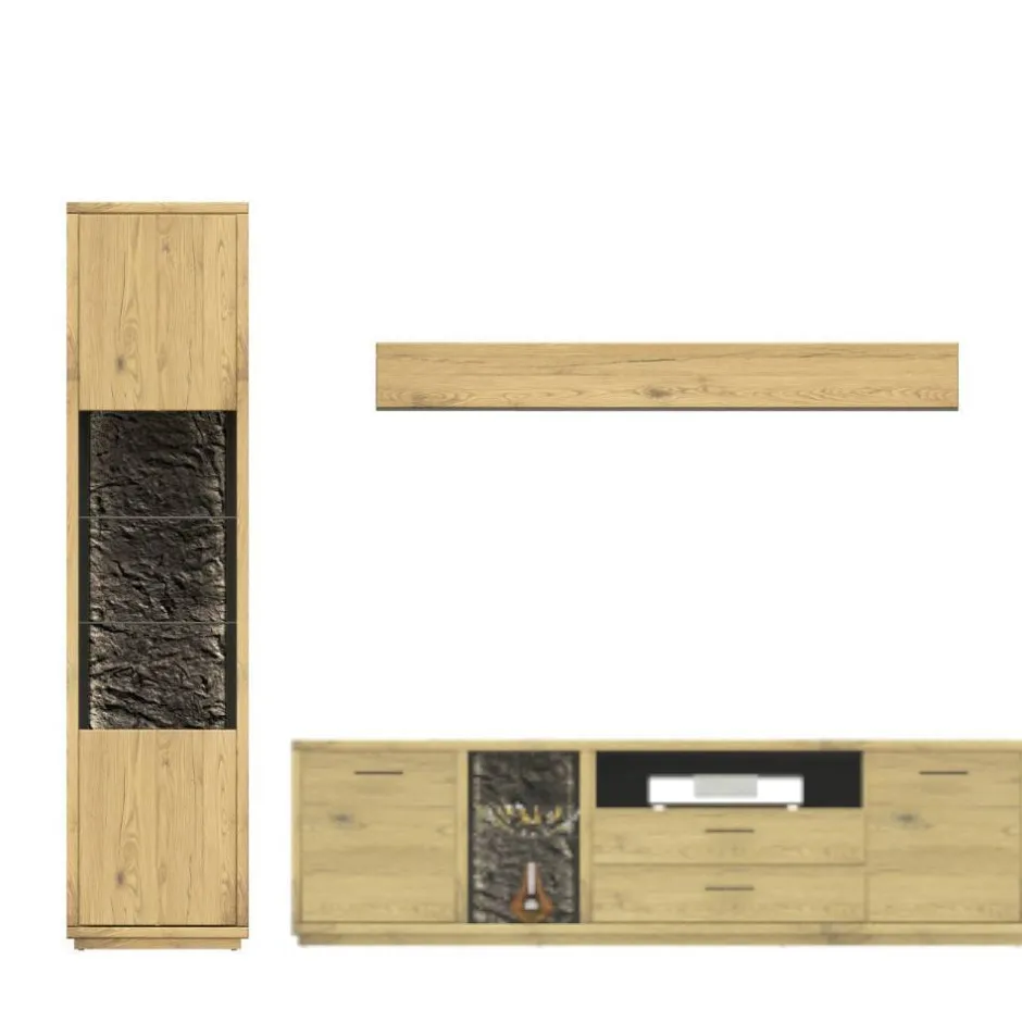 Moderne Wohnwände|Wohnwand 250 Cm*Pharao24 Wohnwand modern Ostoro