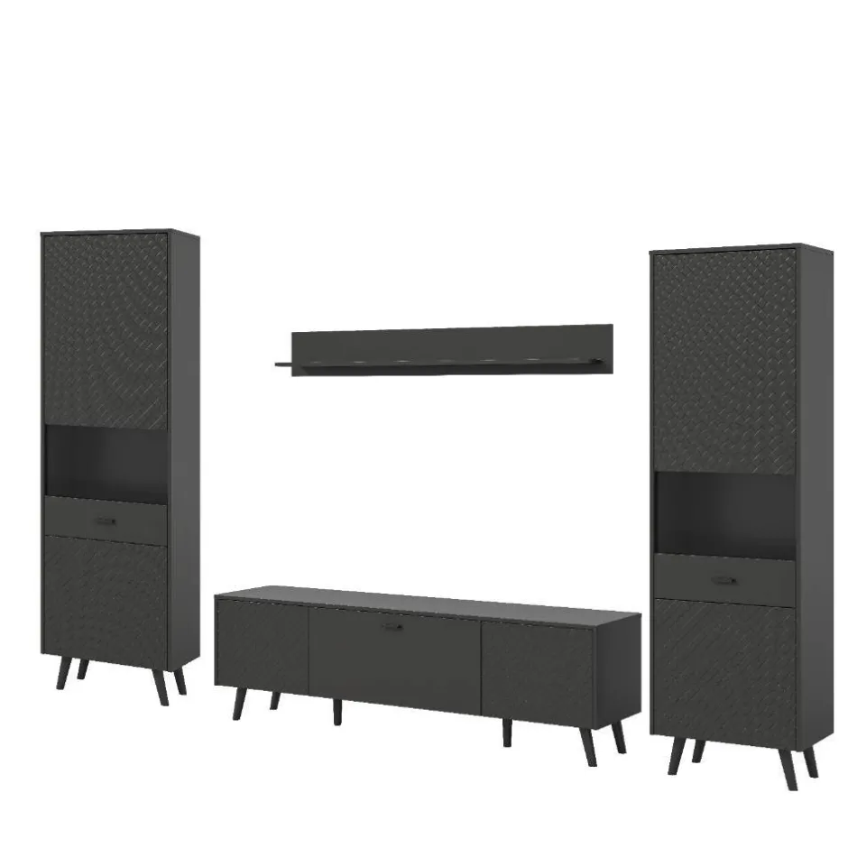 Pharao24 Wohnwand modern Ratisca> Moderne Wohnwände|Wohnwand 300 Cm