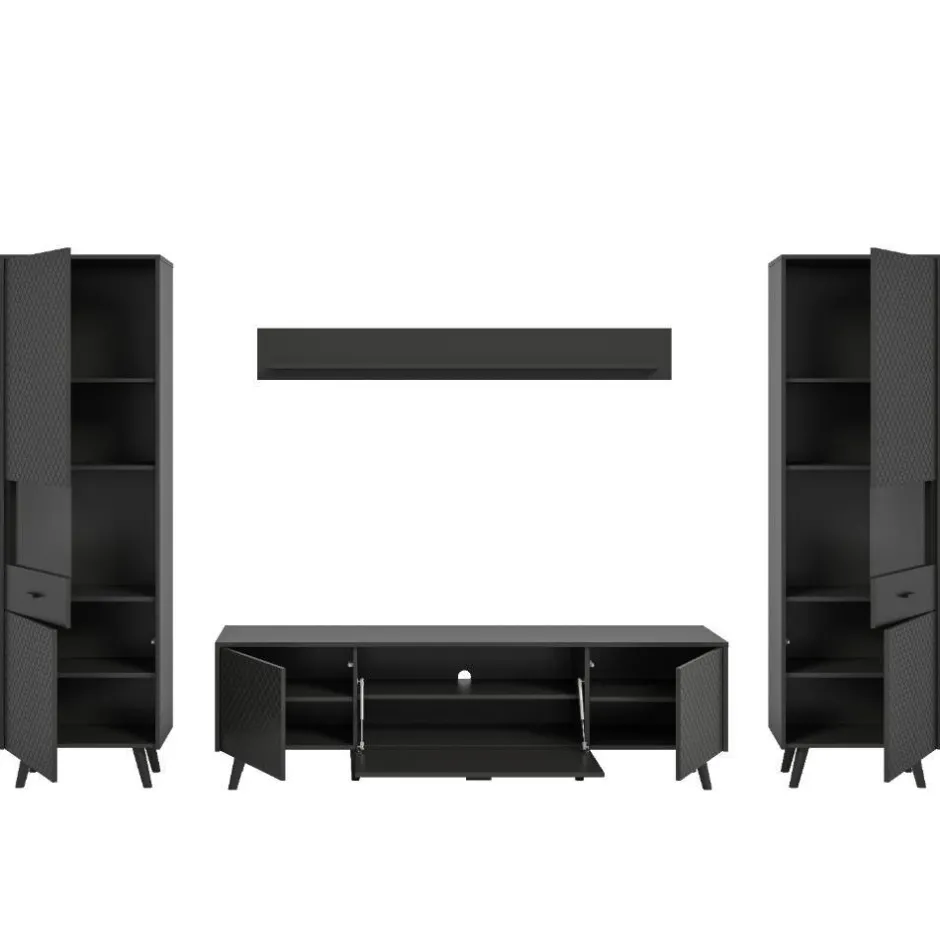 Pharao24 Wohnwand modern Ratisca> Moderne Wohnwände|Wohnwand 300 Cm