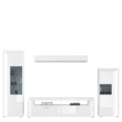 Moderne Wohnwände|Hochglanz Wohnwände*Pharao24 Wohnwand modern weiß Countrys