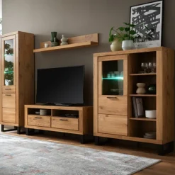 Wohnwand 300 Cm*Pharao24 Wohnwand Suzana