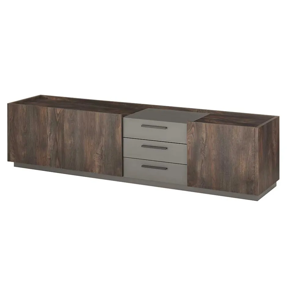 Moderne Wohnwände|Wohnwand 350 Cm*Pharao24 Wohnwand 3-teilig Hanniba