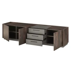 Moderne Wohnwände|Wohnwand 350 Cm*Pharao24 Wohnwand 3-teilig Hanniba