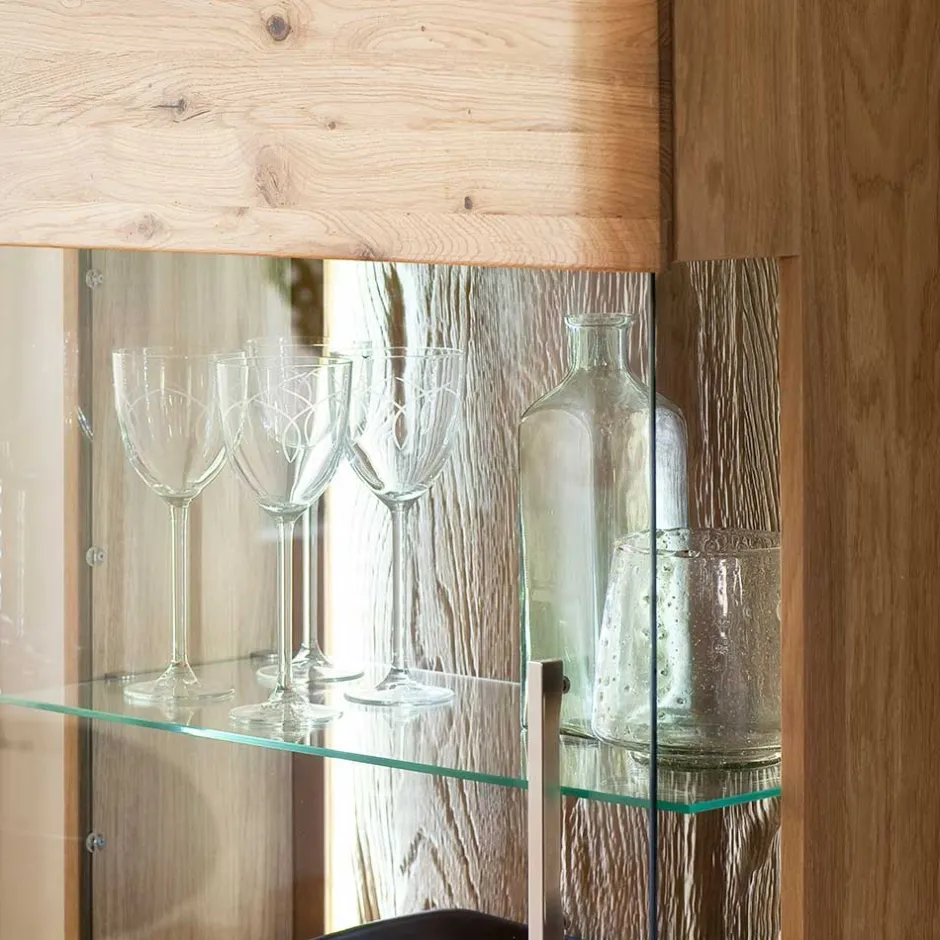 Wohnzimmerschrank|Vitrinenschrank*Pharao24 Wohnwand Vitrine Lamanda