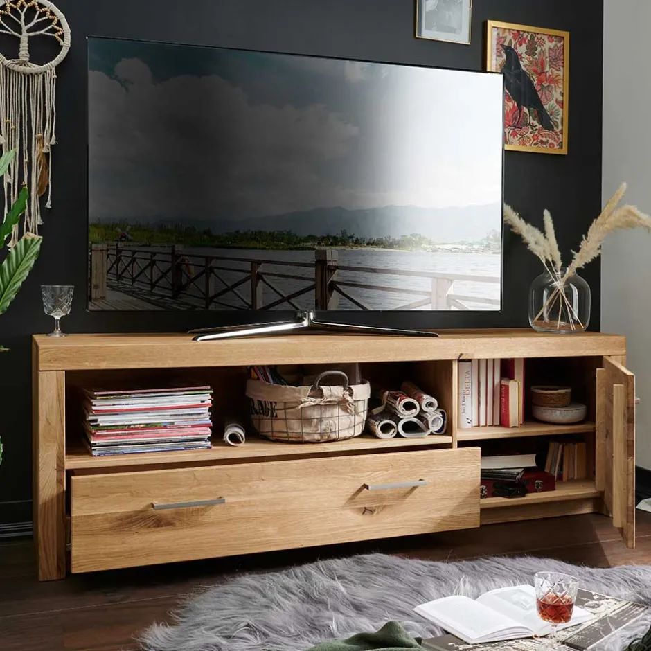 Pharao24 Wohnwand Wildeiche Divrina> Wohnwand 350 Cm|Moderne Wohnwände