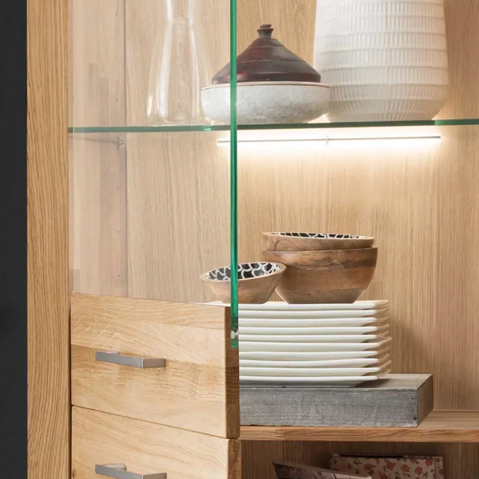 Pharao24 Wohnwand Wildeiche Divrina> Wohnwand 350 Cm|Moderne Wohnwände