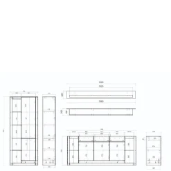Moderne Wohnwände*Pharao24 Wohnzimmer Anbauwand Asprecca