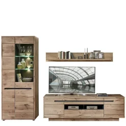 Moderne Wohnwände|Wohnwand 300 Cm*Pharao24 Wohnzimmer Anbauwand Griffin