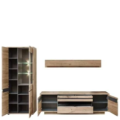 Moderne Wohnwände|Wohnwand 300 Cm*Pharao24 Wohnzimmer Anbauwand Griffin