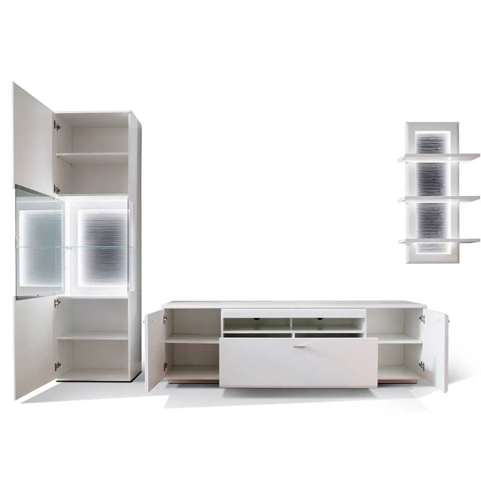 Wohnwand 300 Cm|Moderne Wohnwände*Pharao24 Wohnzimmer Anbauwand Jelvedo