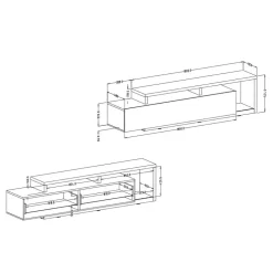 Moderne Wohnwände*Pharao24 Wohnzimmer Anbauwand Plane