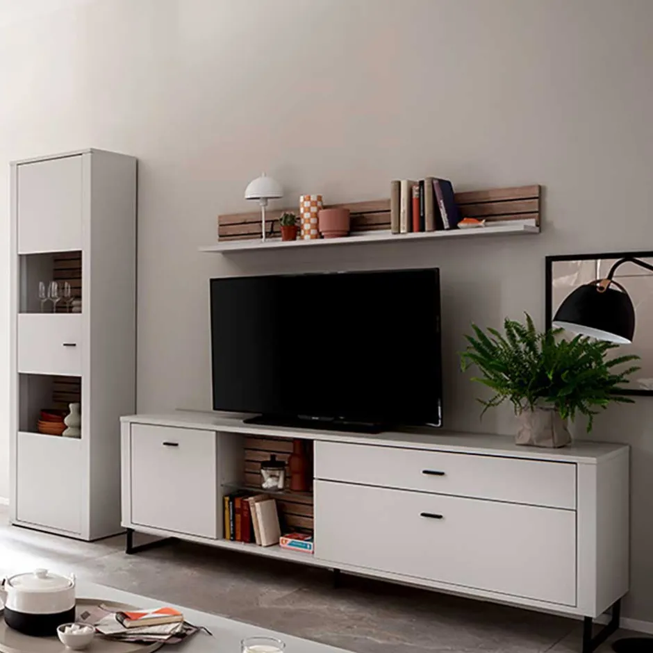 Moderne Wohnwände*Pharao24 Wohnzimmer Anbauwand Polar