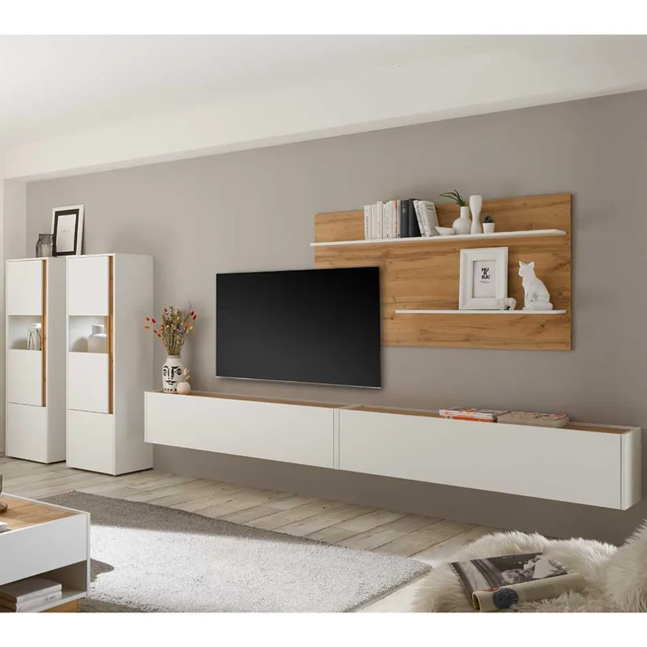 Moderne Wohnwände*Pharao24 Wohnzimmer Anbauwand Rascian