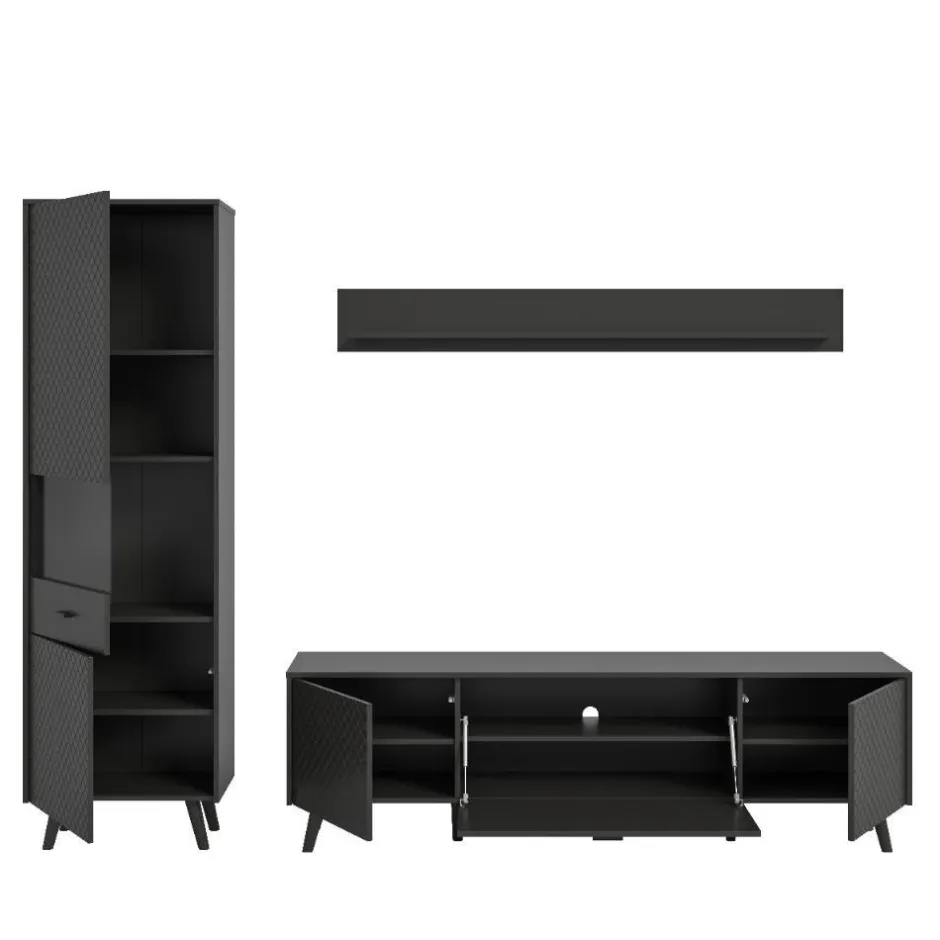 Wohnwand 250 Cm|Moderne Wohnwände*Pharao24 Wohnzimmer Anbauwand Ratisca