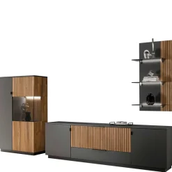 Pharao24 Wohnzimmer Anbauwand Strong> Wohnzimmerschrank|Wohnwand 300 Cm