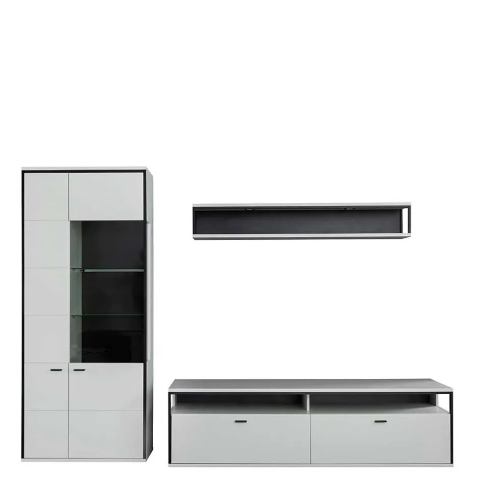 Moderne Wohnwände|Wohnwand 250 Cm*Pharao24 Wohnzimmer Anbauwand Ukai