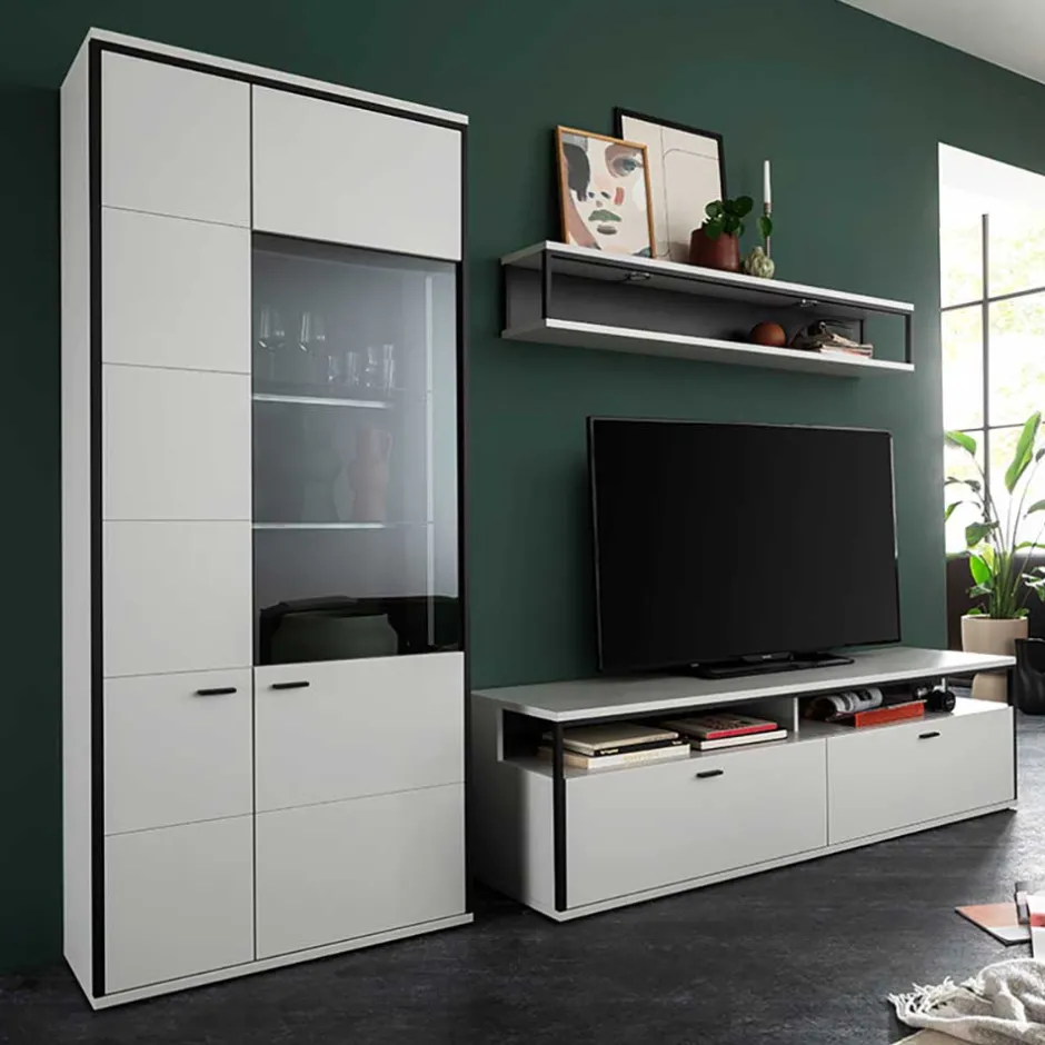 Moderne Wohnwände|Wohnwand 250 Cm*Pharao24 Wohnzimmer Anbauwand Ukai