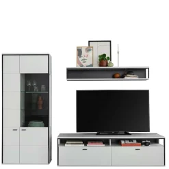 Moderne Wohnwände|Wohnwand 250 Cm*Pharao24 Wohnzimmer Anbauwand Ukai