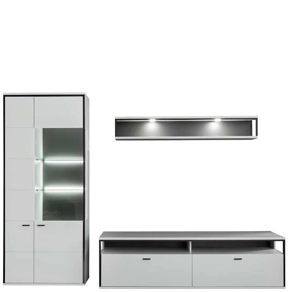 Moderne Wohnwände|Wohnwand 250 Cm*Pharao24 Wohnzimmer Anbauwand Ukai